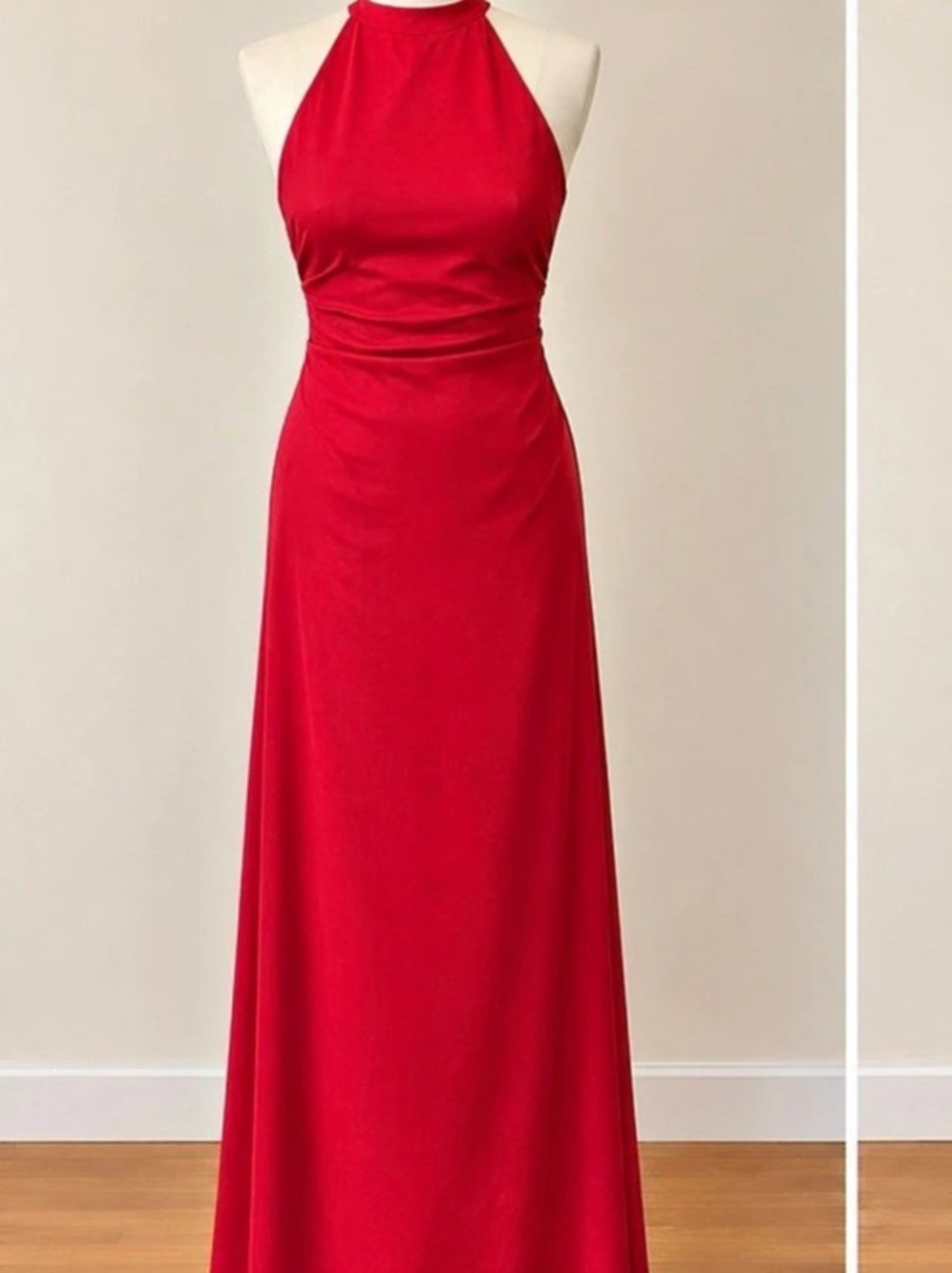Commense Red Halter Maxi Dress Size XL NWT